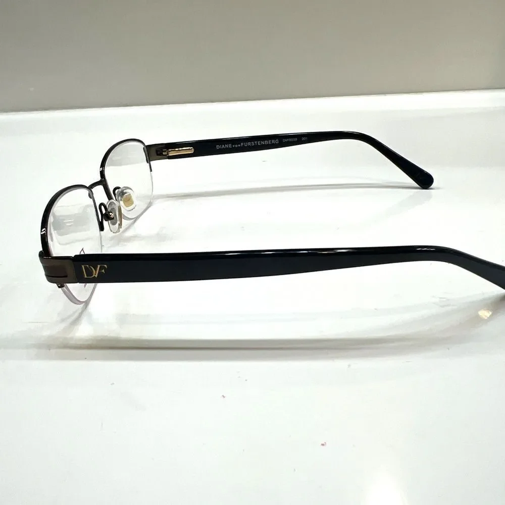 NEW Diane von Furstenberg DVF 8039 201 Glossy Bronze Eyeglass Frames 50-17-135